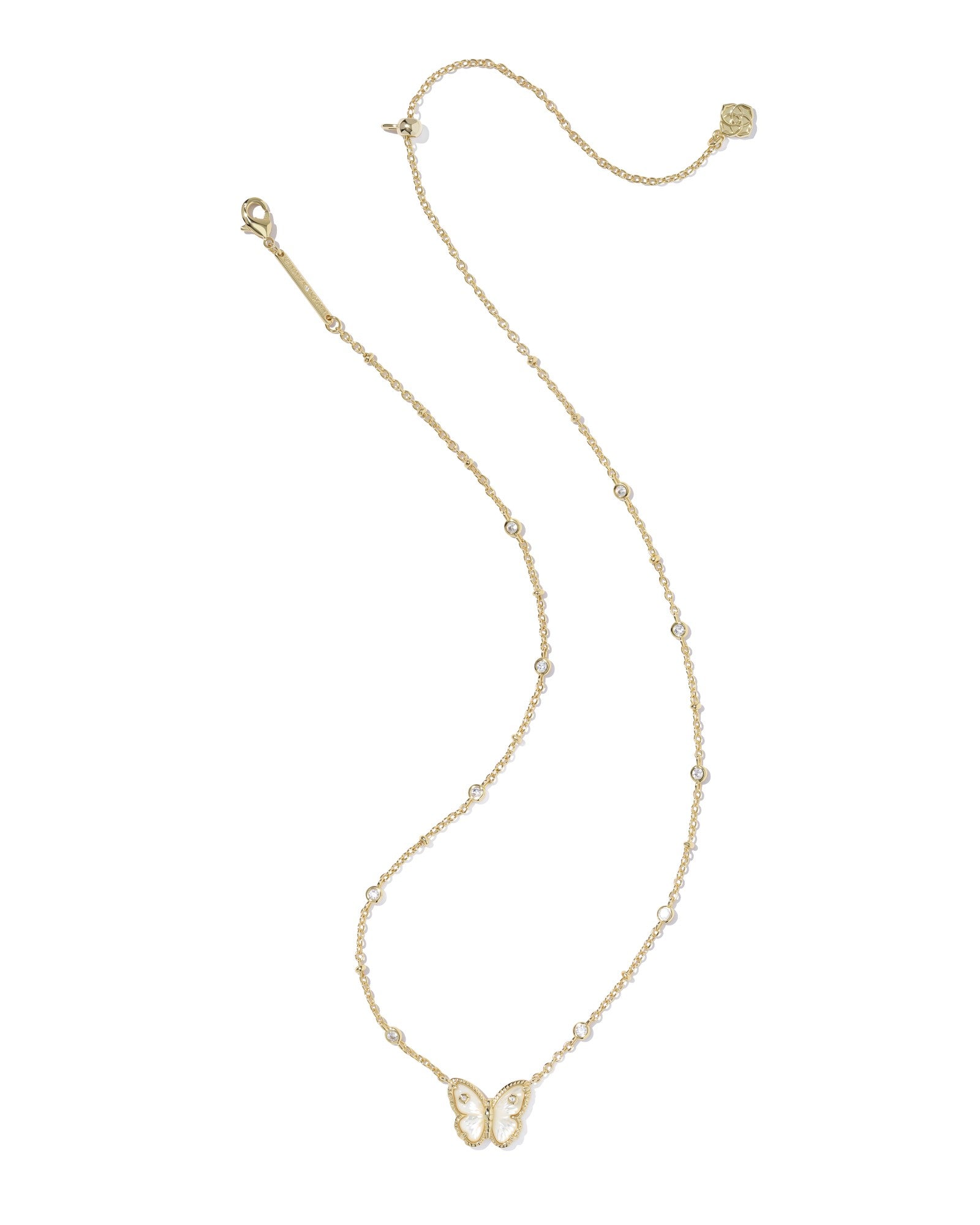 Kendra Scott Cailey Butterfly Short Pendant Necklace - Gold Ivory Mother Of Pearl