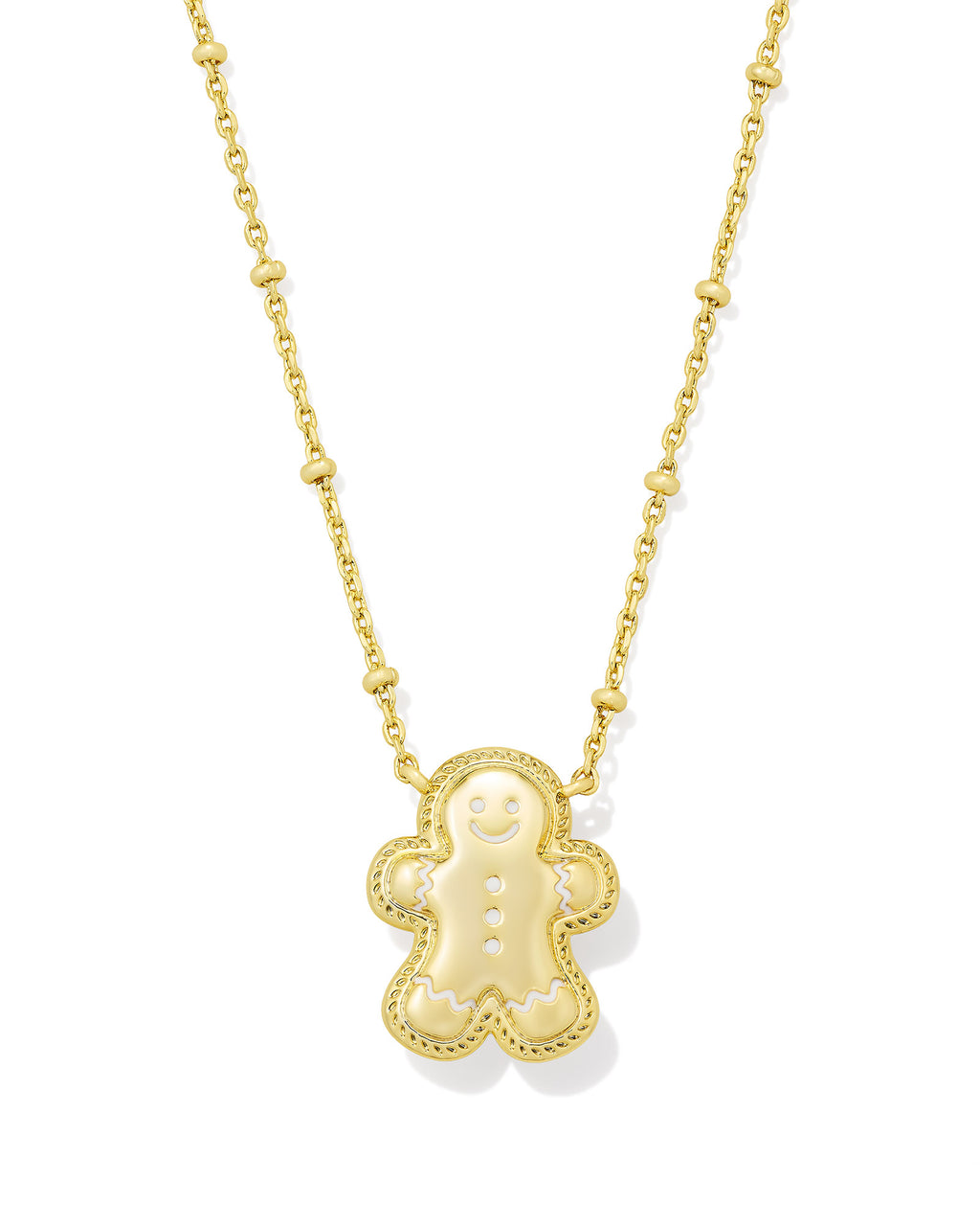 Kendra Scott Gingerbread Short Pendant Necklace - Gold Brown Goldstone