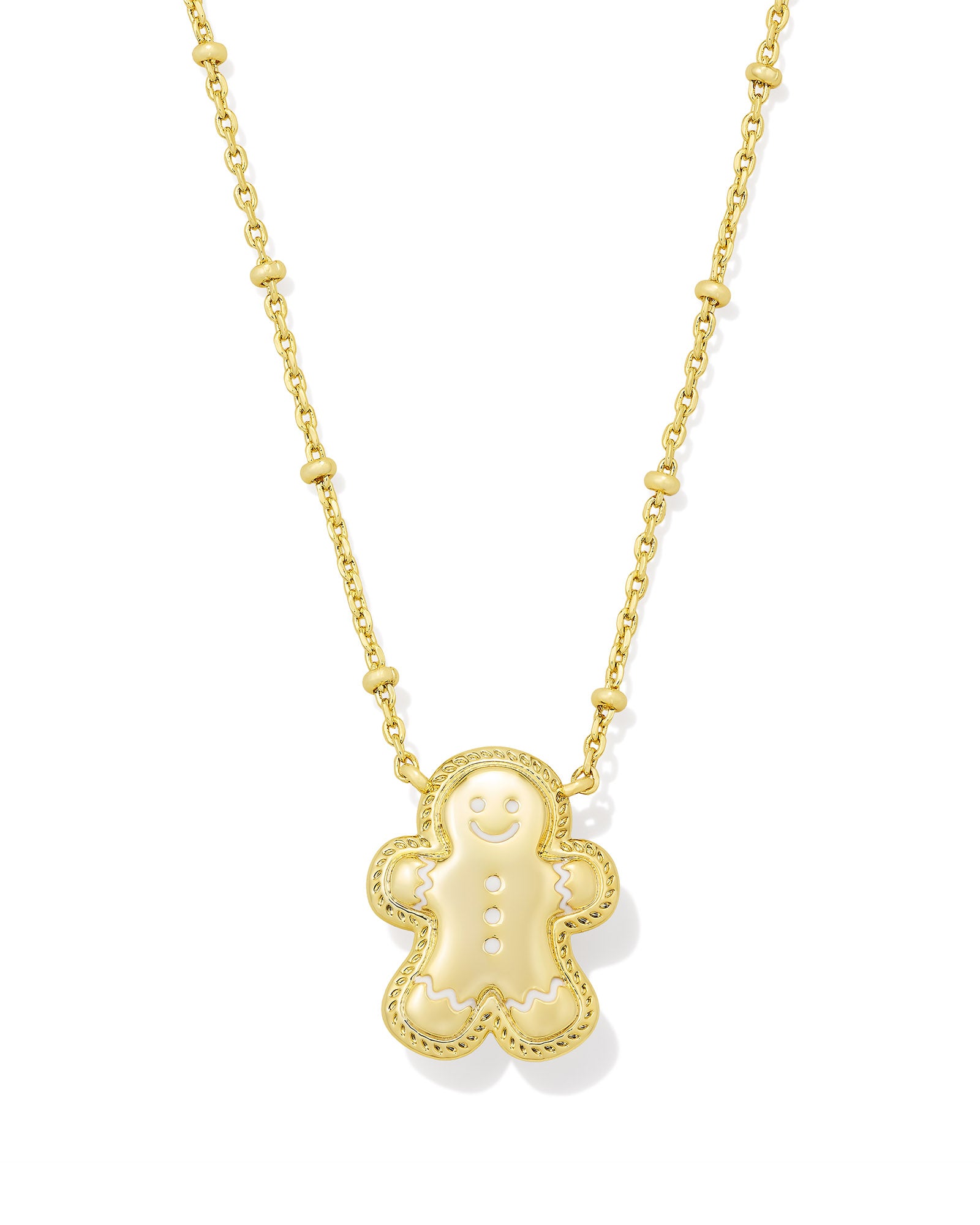 Kendra Scott Gingerbread Short Pendant Necklace - Gold Brown Goldstone
