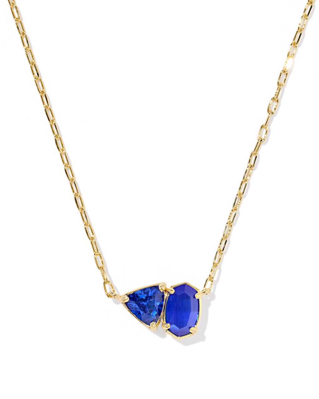 Kendra Scott Tatum Short Pendant Necklace - Gold Cobalt Mix
