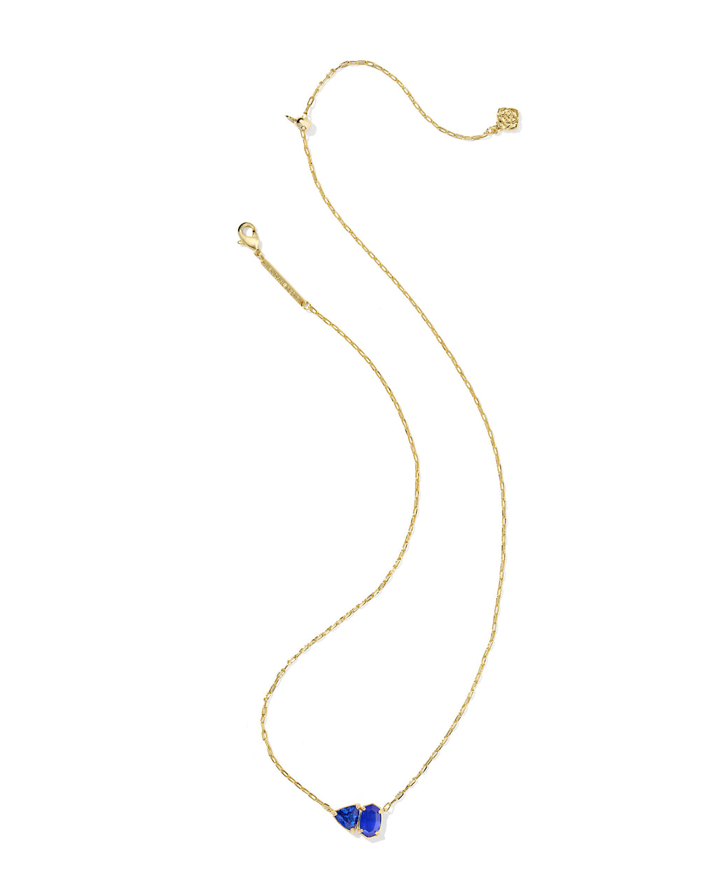 Kendra Scott Tatum Short Pendant Necklace - Gold Cobalt Mix