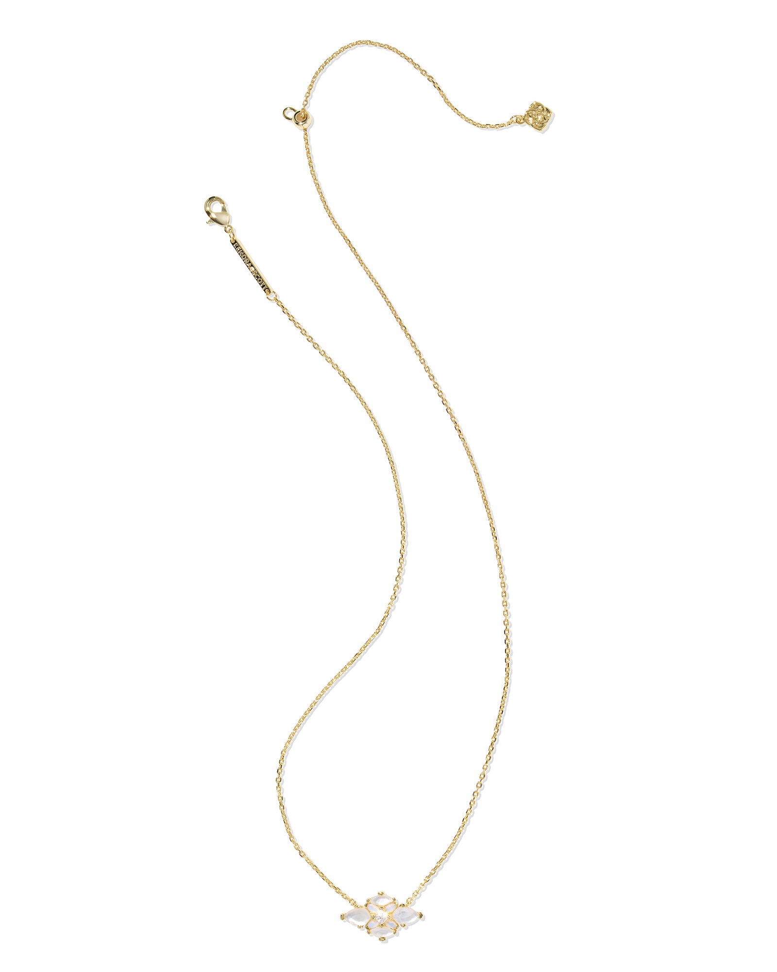 Kendra Scott Abbie Crystal Pendant Necklace - Gold Neutral Mix