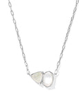 Kendra Scott Tatum Short Pendant Necklace - Silver Neutral Mix