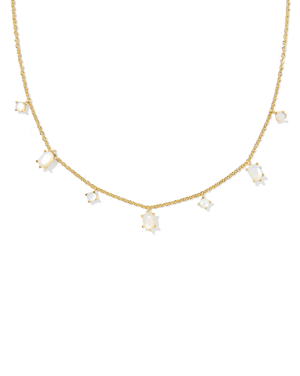Kendra Scott Cailin Delicate Strand Necklace - Gold Ivory Mother Of Pearl
