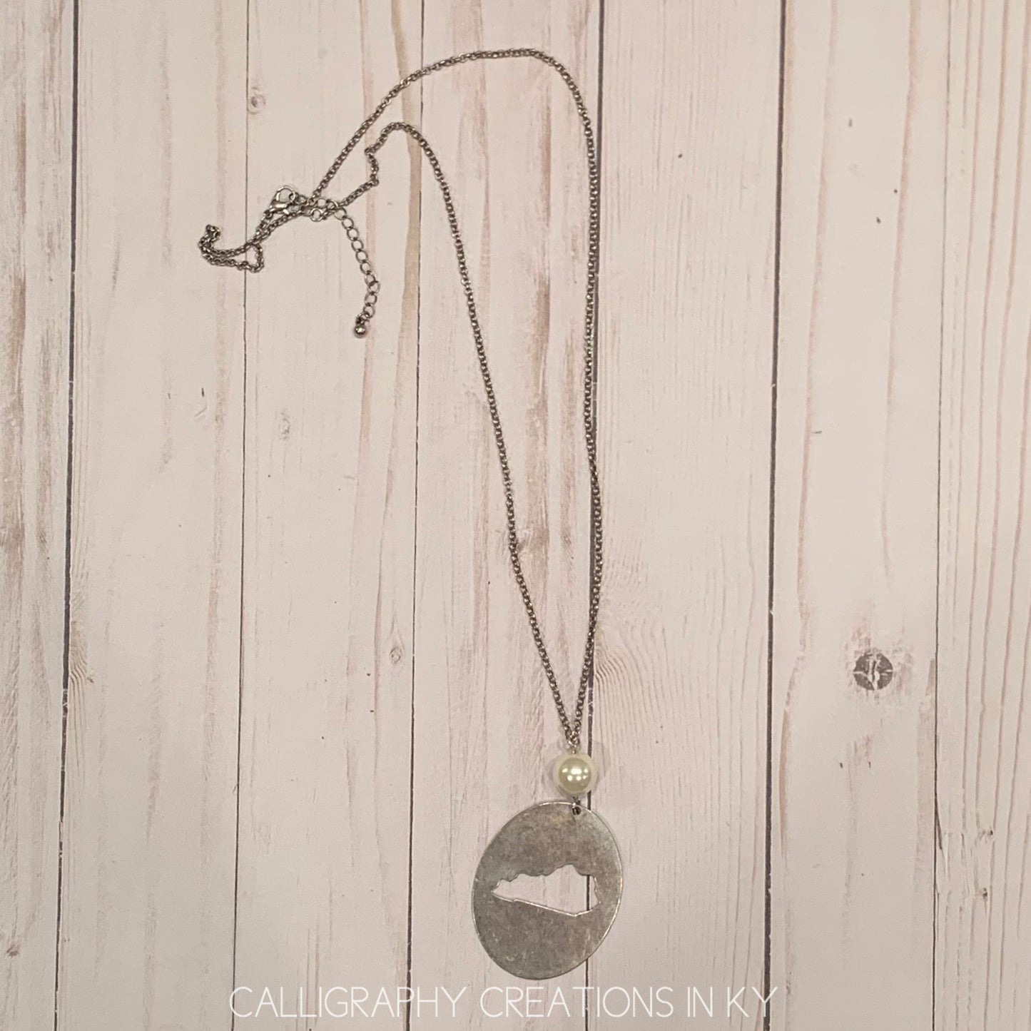 Burnished Silver KY Necklace