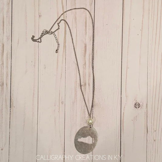 Burnished Silver KY Necklace