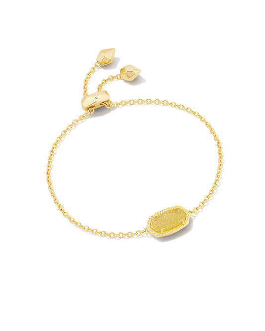 Kendra Scott Elaina Delicate Chain Bracelet  - Gold Light Yellow Drusy