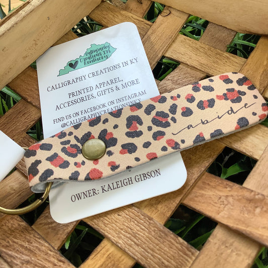 Abide Leather Keychain FINAL SALE