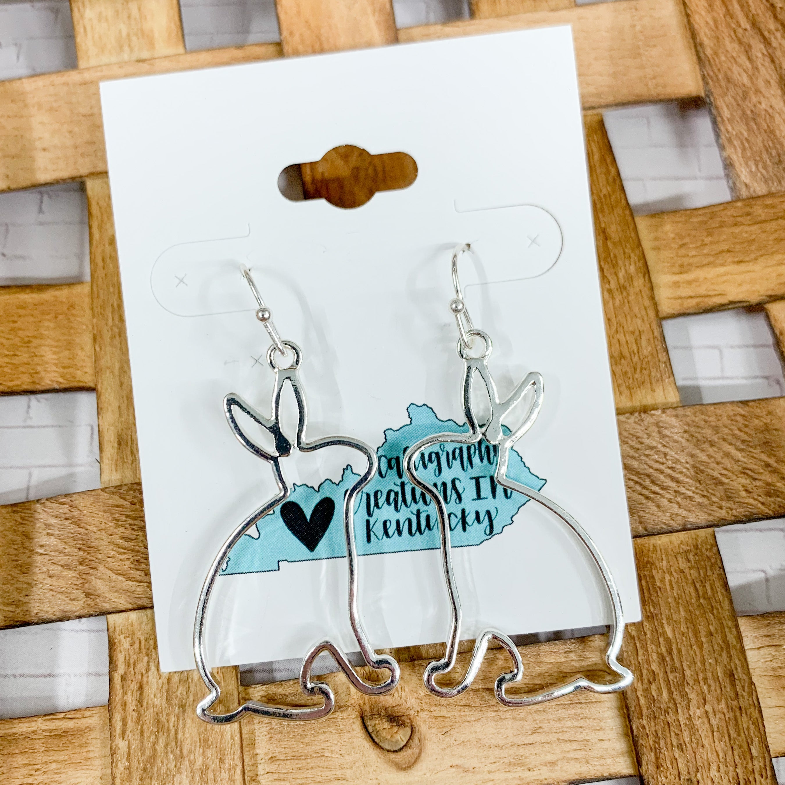 Silver Bunny Earrings