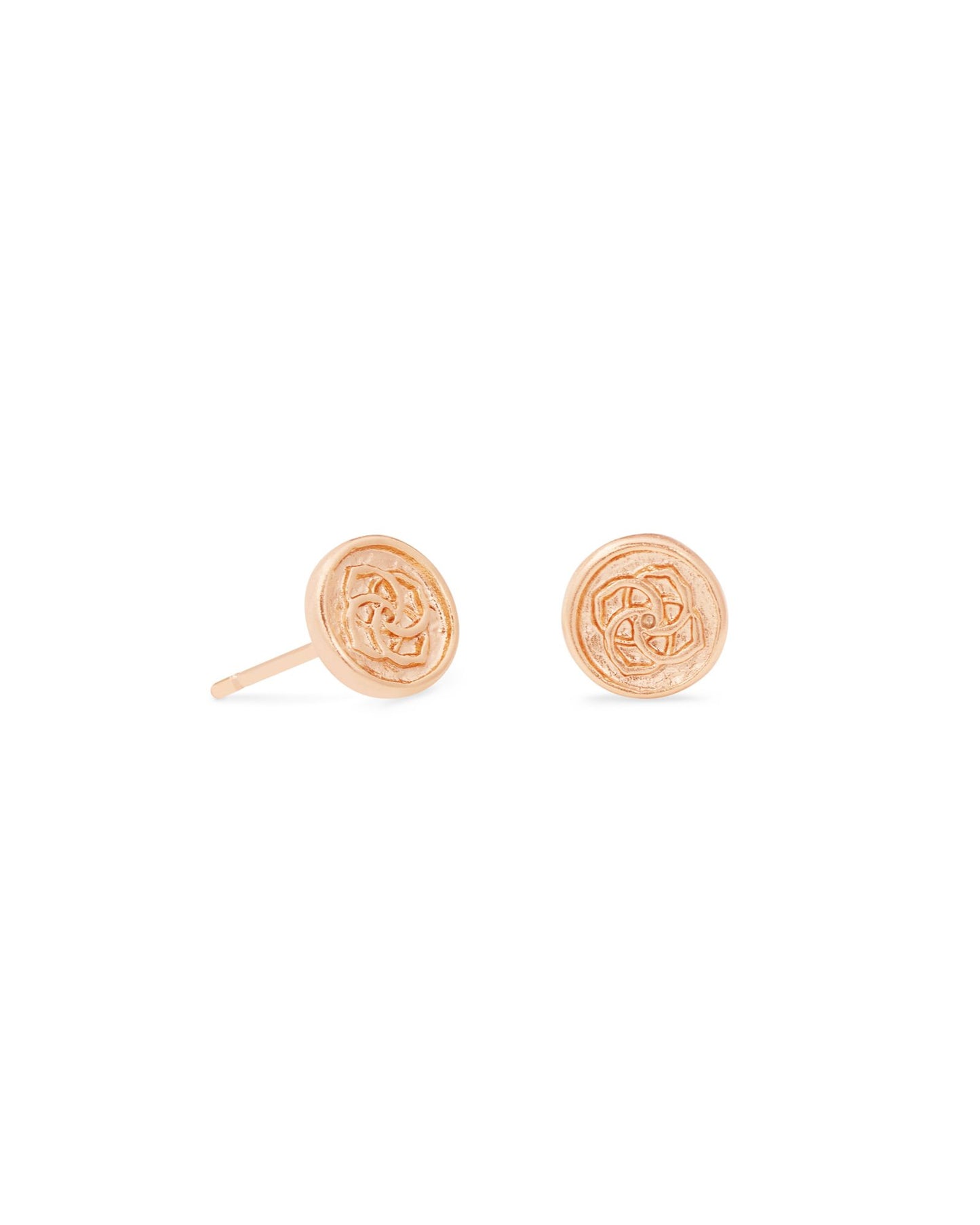 Kendra Scott Dira Coin Stud Earrings - Rose Gold Metal