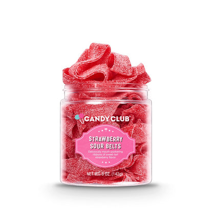 Strawberry Sour Belts - Candy Club Gourmet Candy