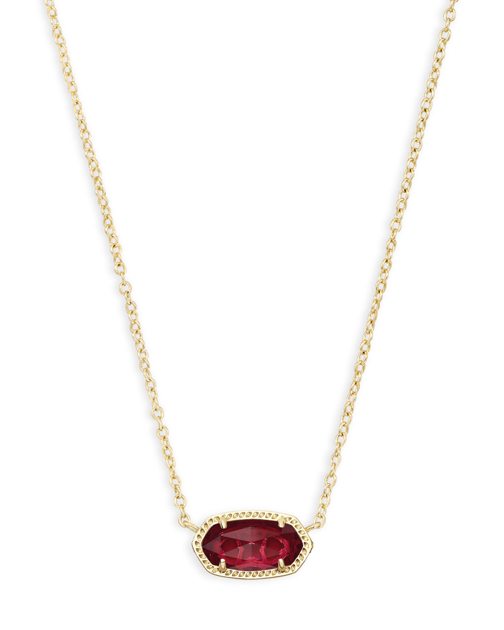 Kendra Scott Elisa Pendant Necklace - Gold Clear Berry