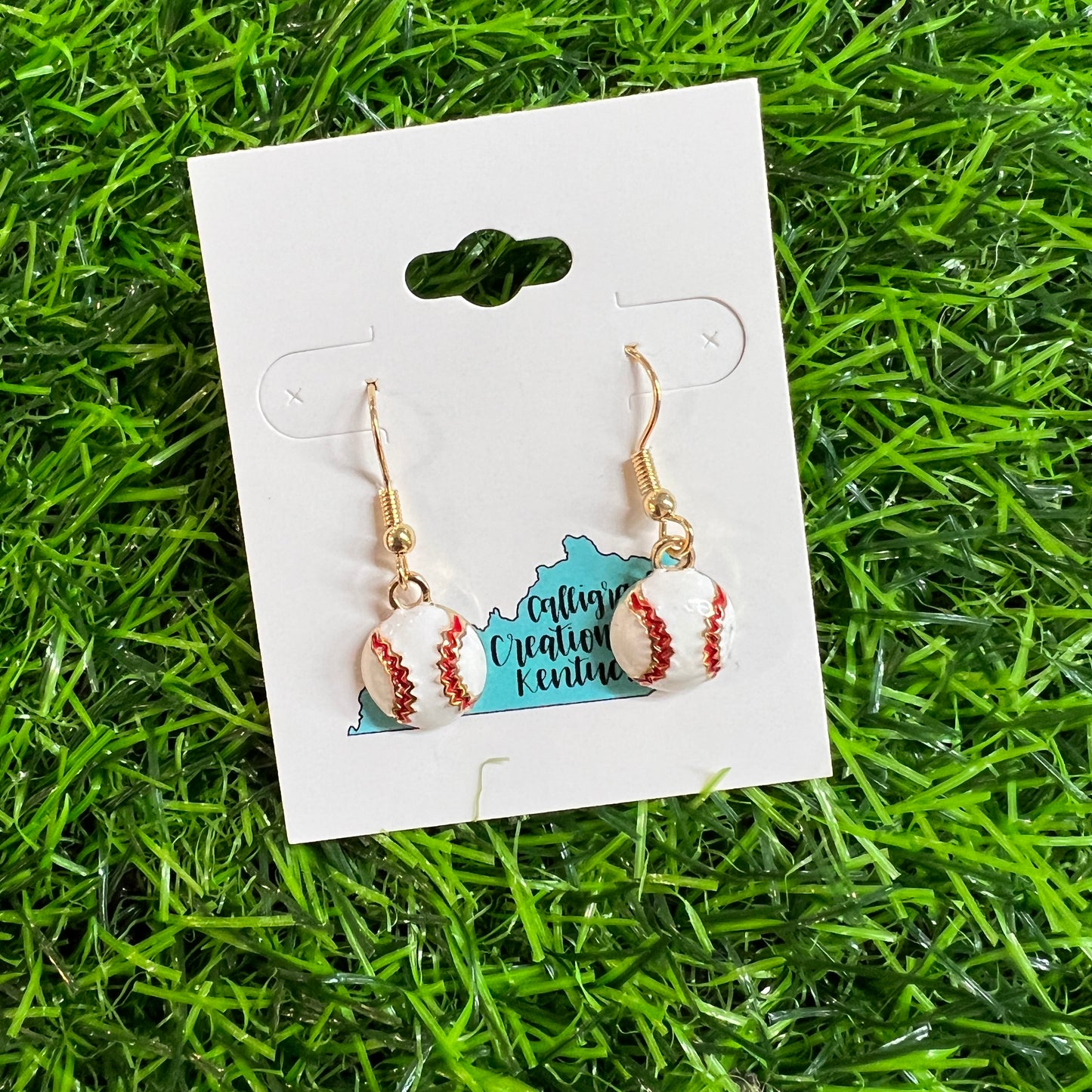 Mini Baseball Earrings