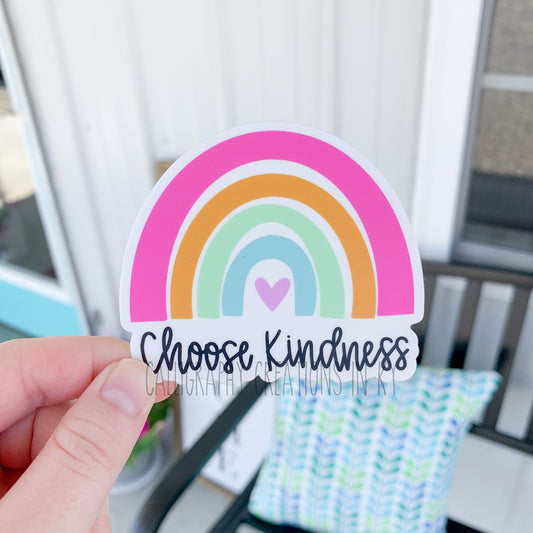 Choose Kindness Rainbow Sticker