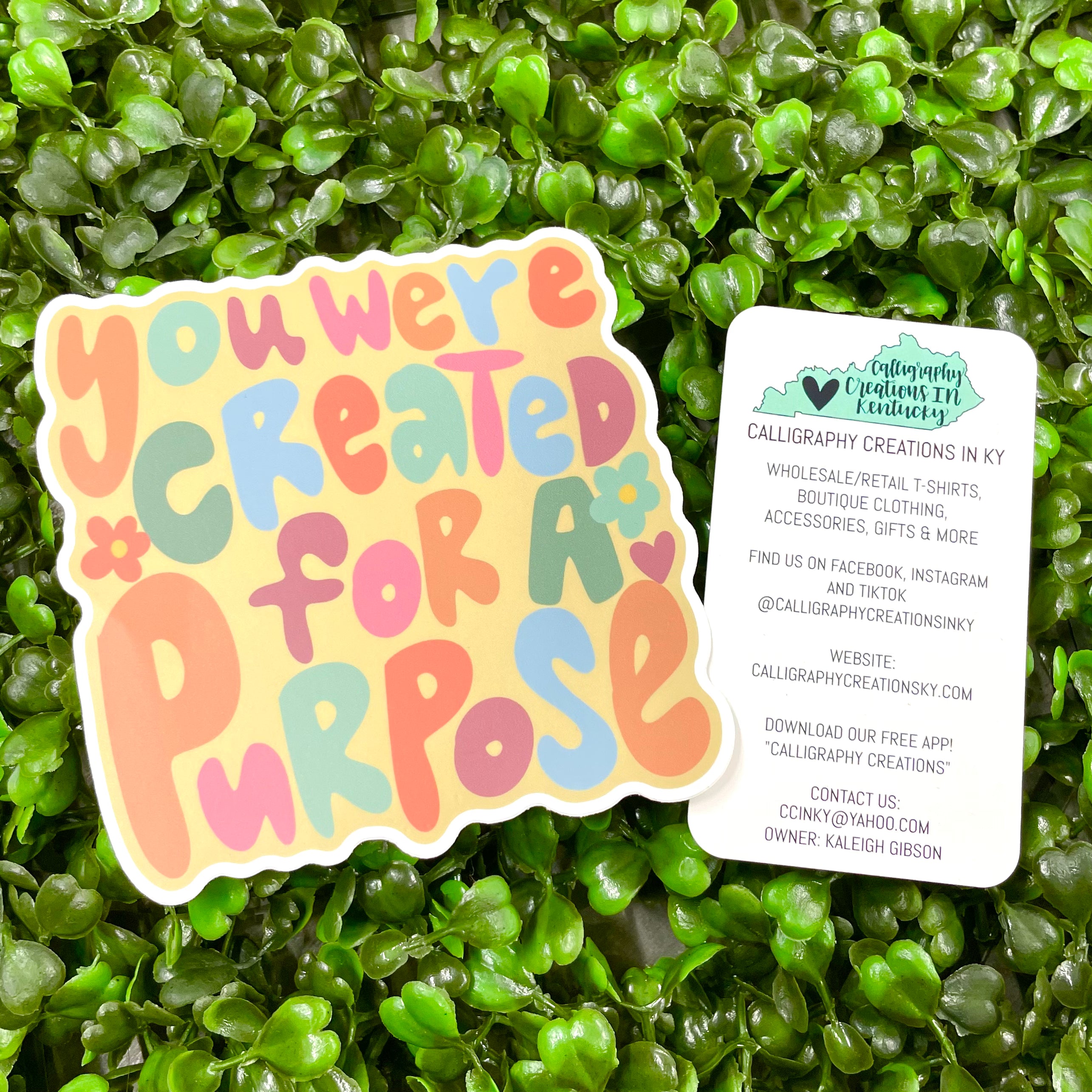 You Were Created For A Purpose Sticker - Doodles By Rebekah