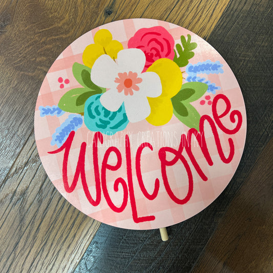 Pink Welcome Topper