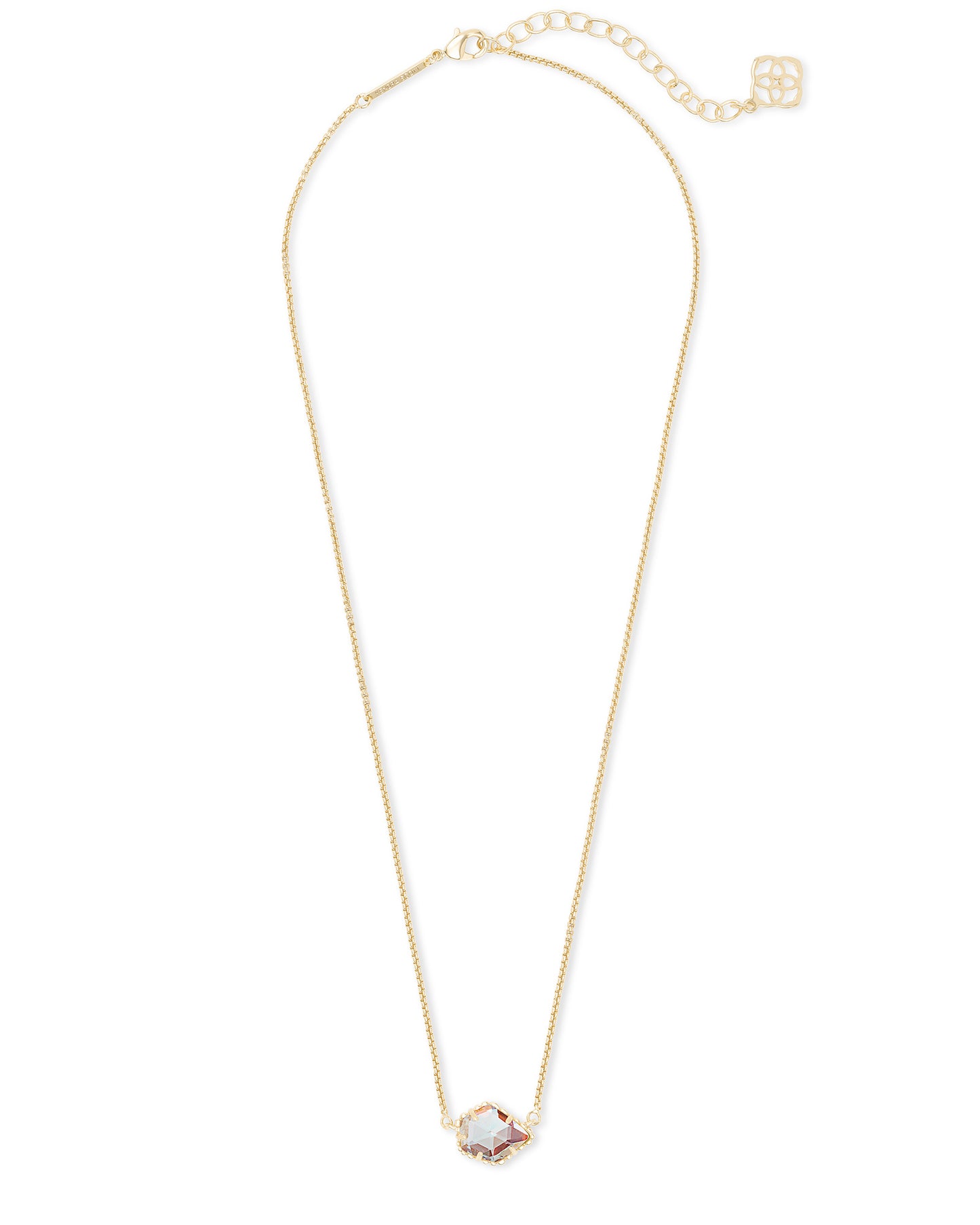 Kendra Scott Tess Pendant Necklace - Gold Dichroic Glass