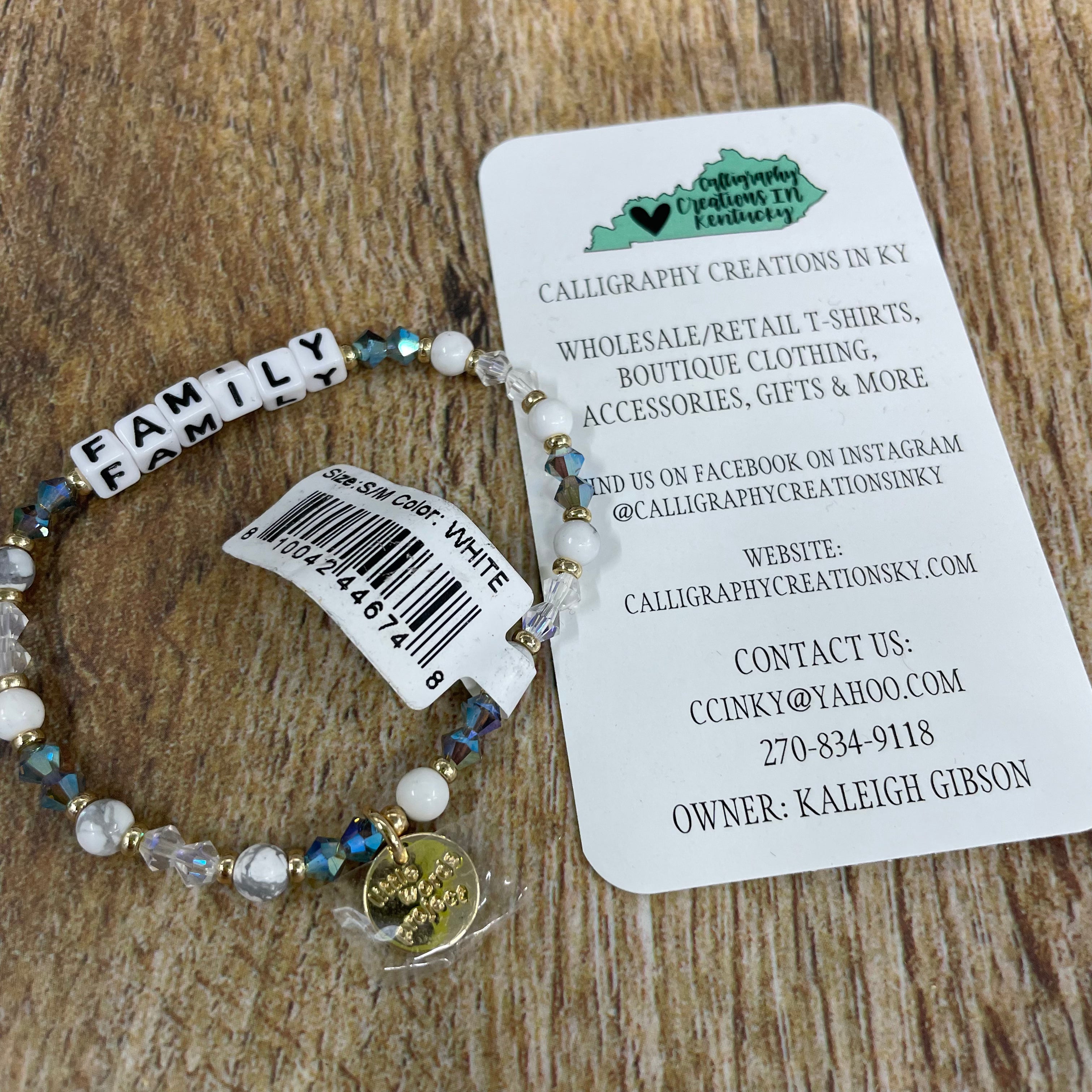 Family / Little Words Project Beaded Bracelet