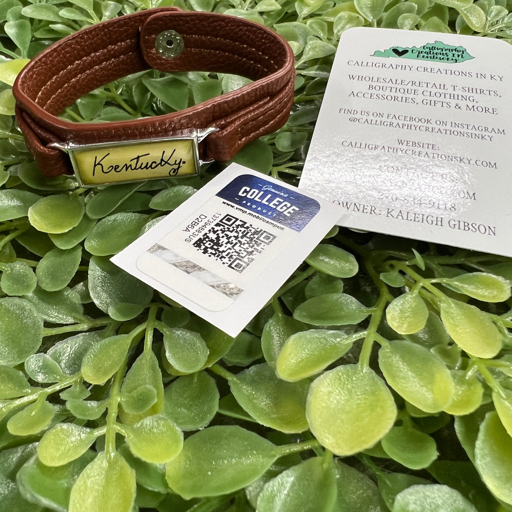 Faux Leather KY Bracelet