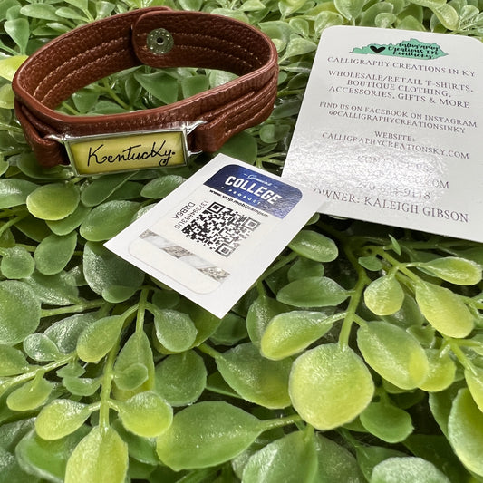 Faux Leather KY Bracelet