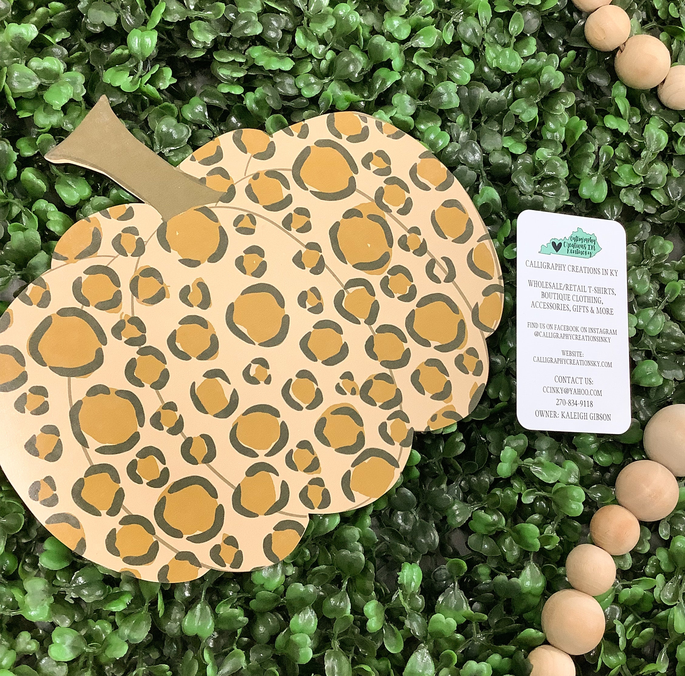 Leopard Pumpkin Large 8 inch Attachment *FINAL SALE*