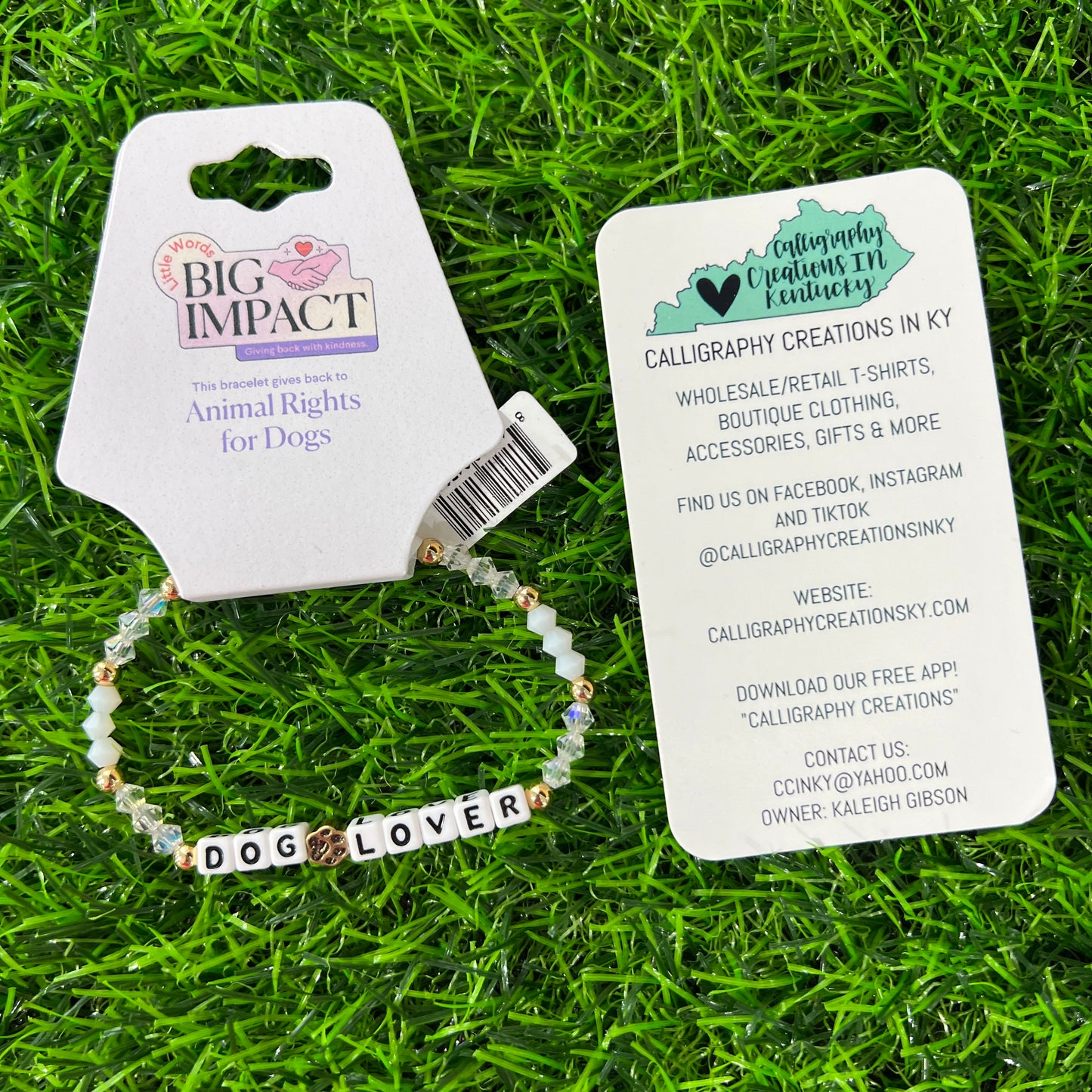 Dog Lover/Animal Rights-Little Words Project Beaded Bracelet