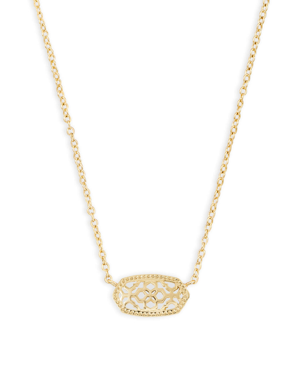 Kendra Scott Elisa Pendant Necklace - Gold Filigree Metal