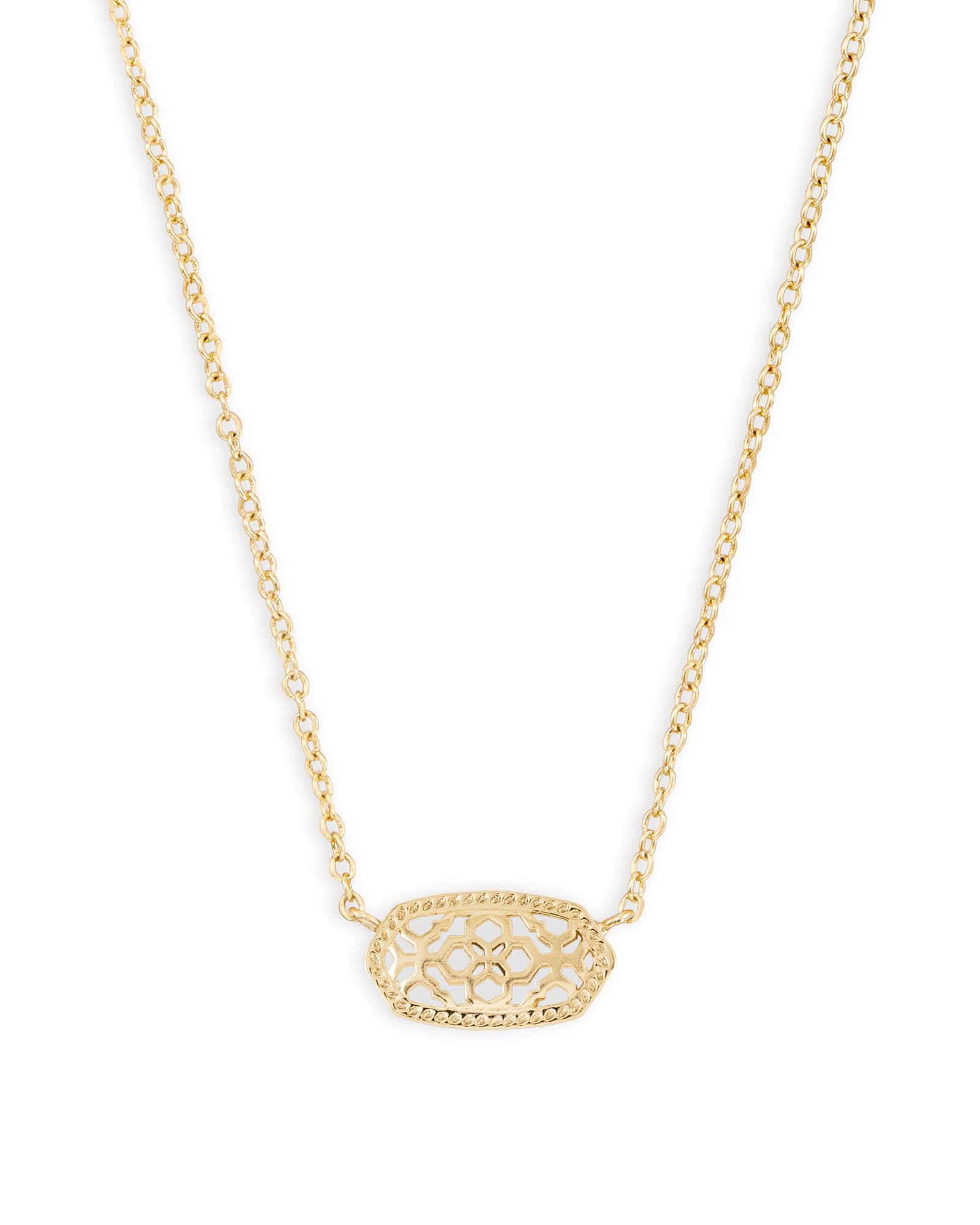 Kendra Scott Elisa Pendant Necklace - Gold Filigree Metal