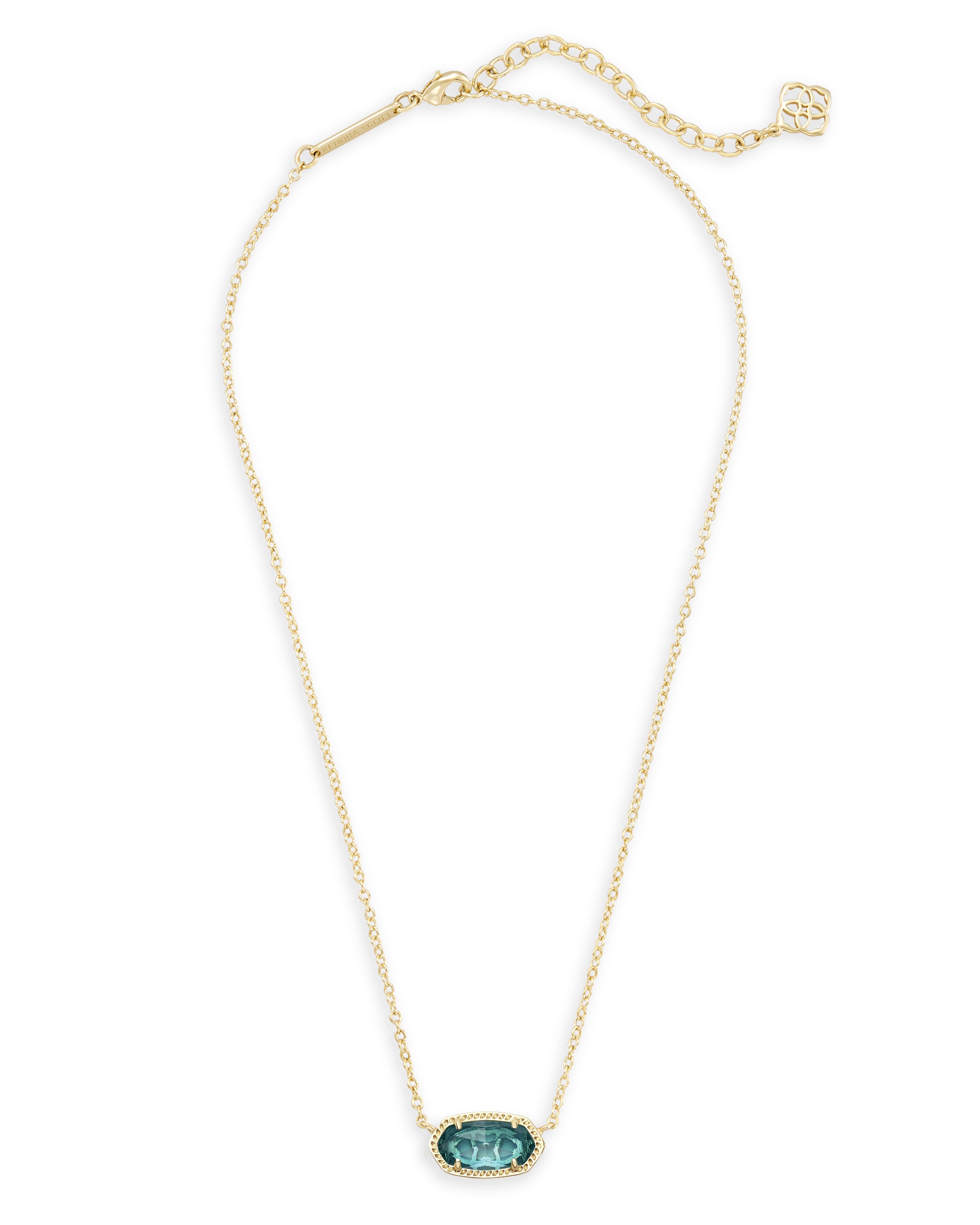 Kendra Scott Elisa Pendant Necklace - Gold London Blue