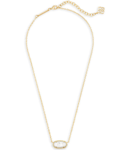 Kendra Scott Elisa Pendant Necklace - Gold Ivory Mother Of Pearl