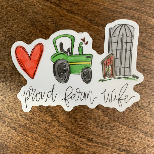 Proud Farm Wife Sticker - Doodles By Rebekah