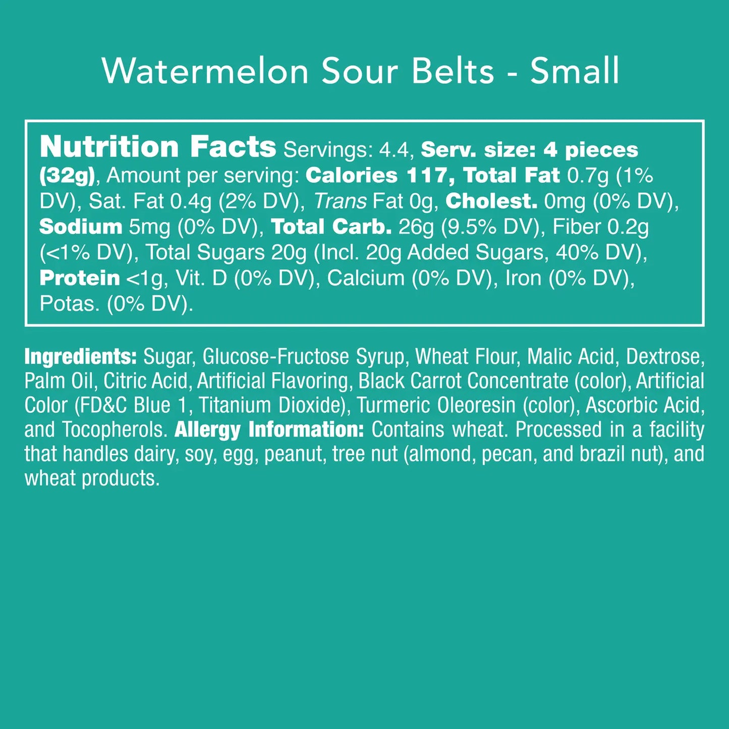 Watermelon Sour Belts - Candy Club Gourmet Candy