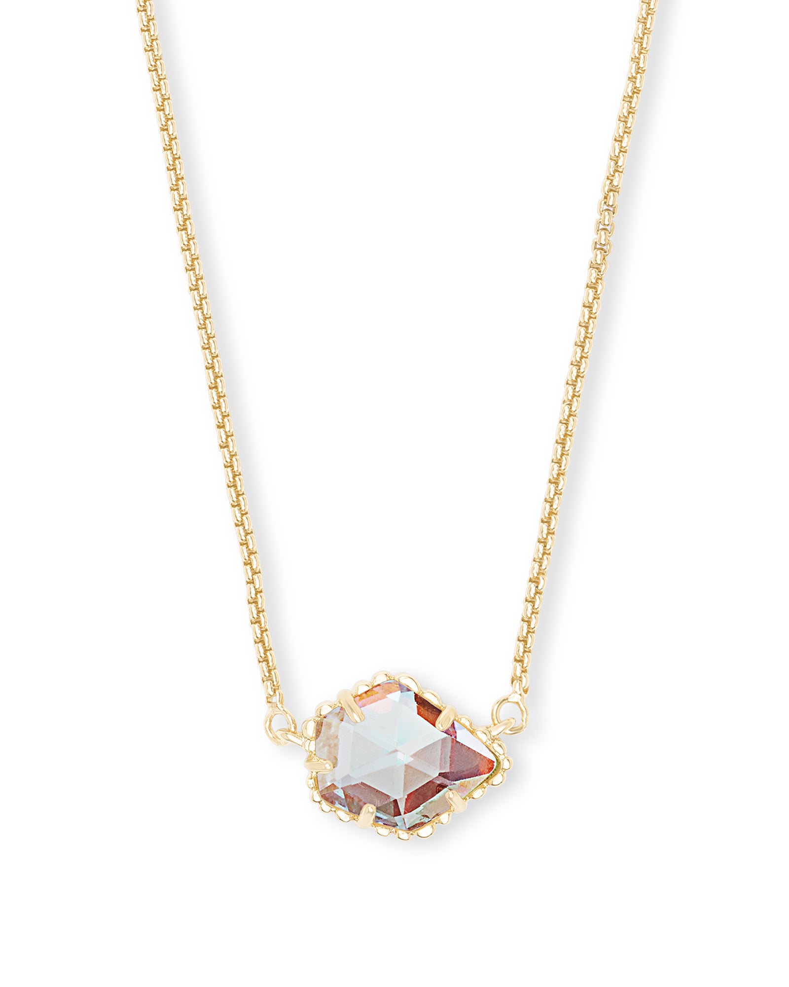 Kendra Scott Tess Pendant Necklace - Gold Dichroic Glass