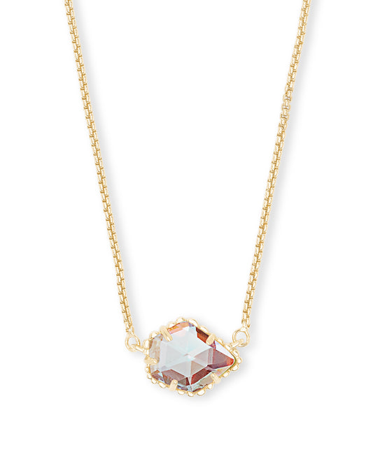 Kendra Scott Tess Pendant Necklace - Gold Dichroic Glass