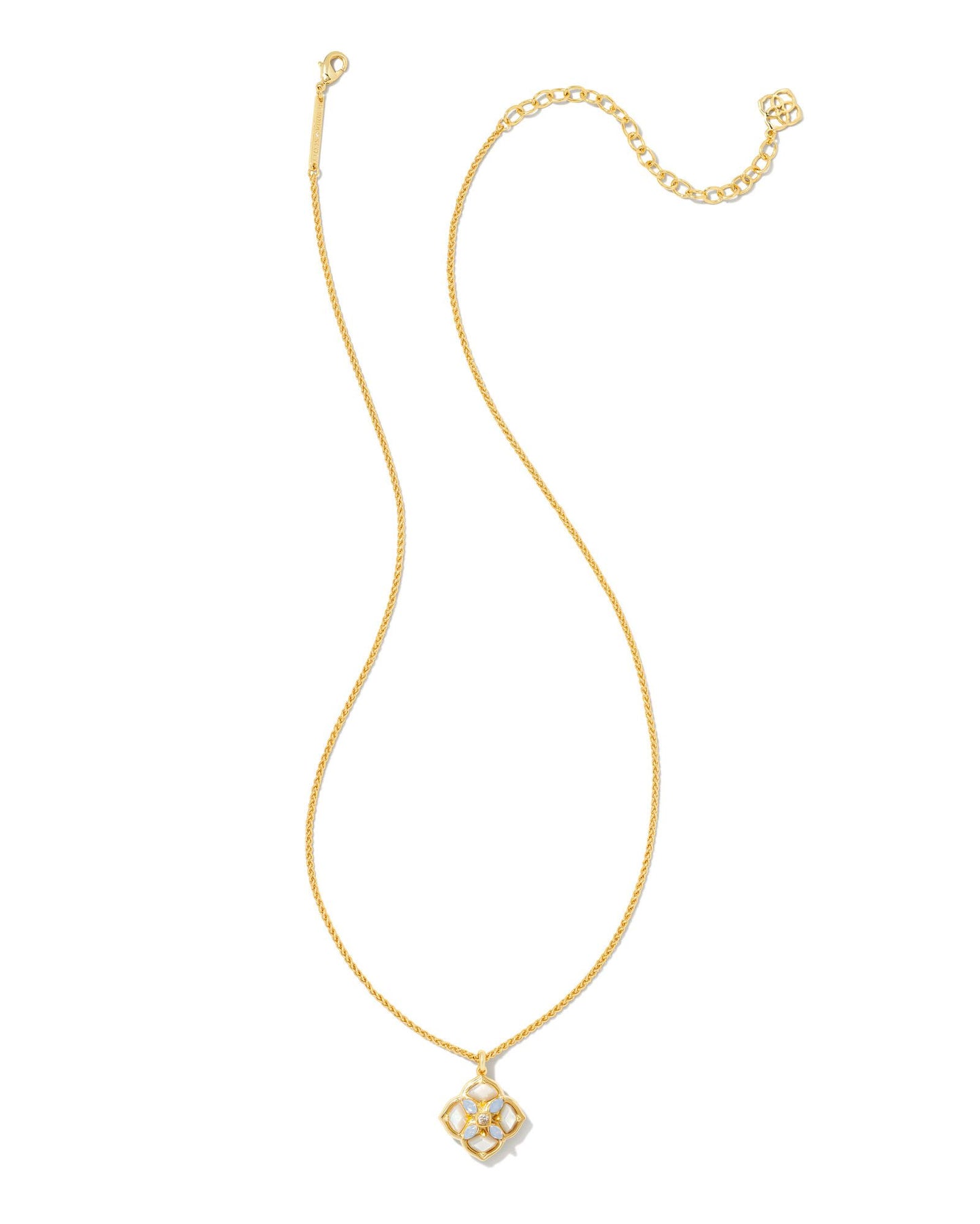 Kendra Scott Dira Stone Short Pendant Necklace - Gold Ivory Mix