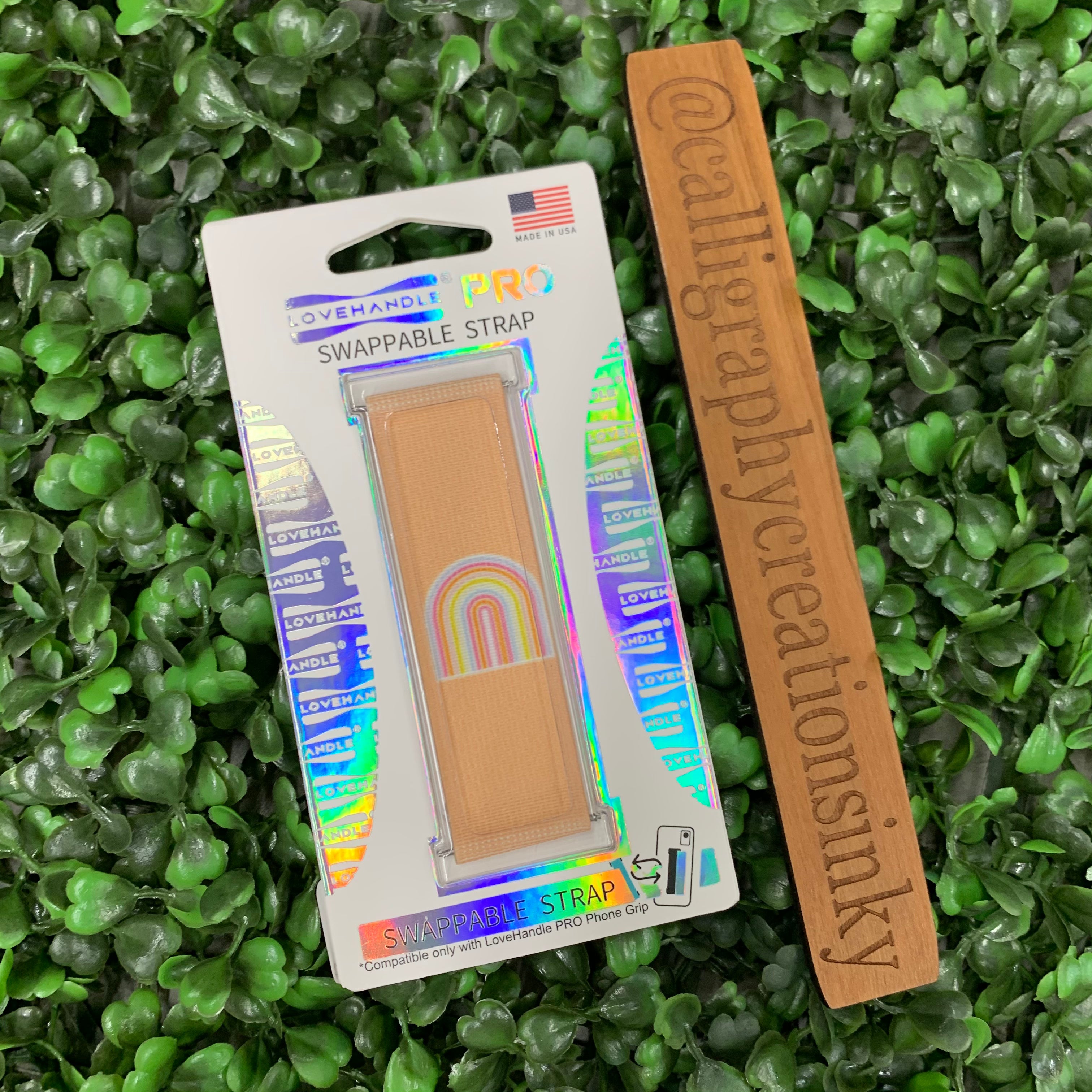 Tan Rainbow LoveHandle Pro Strap FINAL SALE