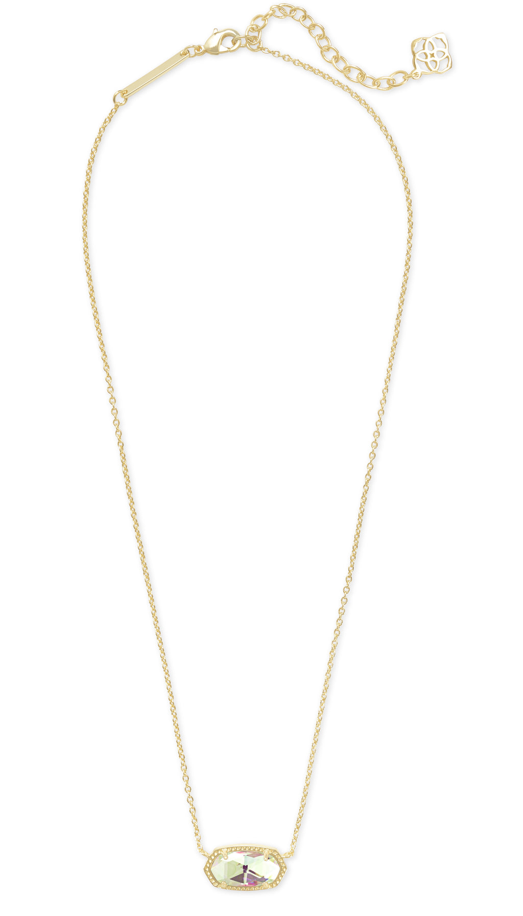 Kendra Scott Elisa Pendant Necklace - Gold Dichroic Glass