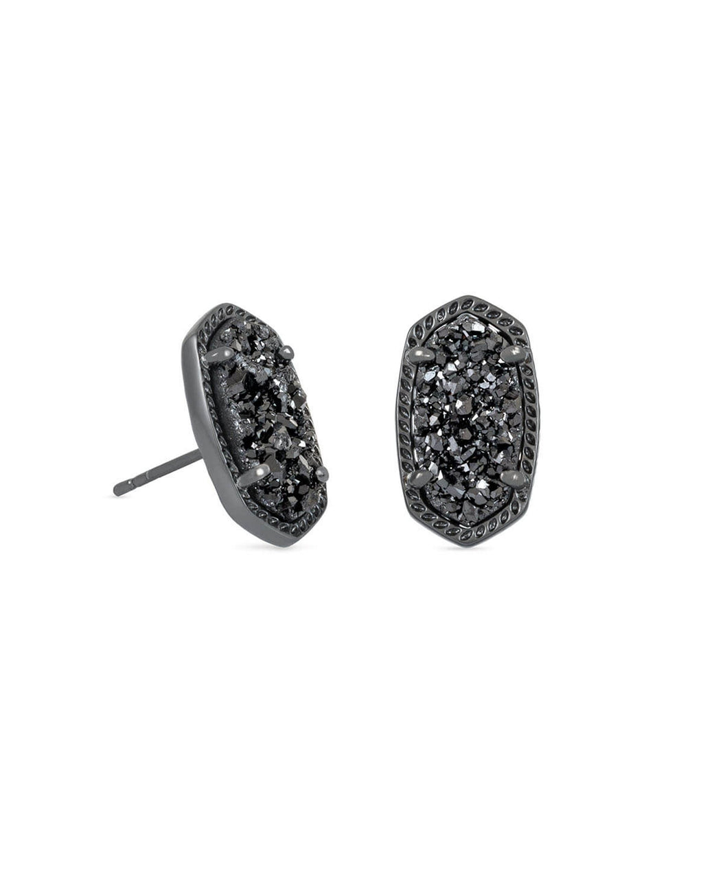 Kendra Scott Ellie Stud Earrings - Gunmetal Black Drusy