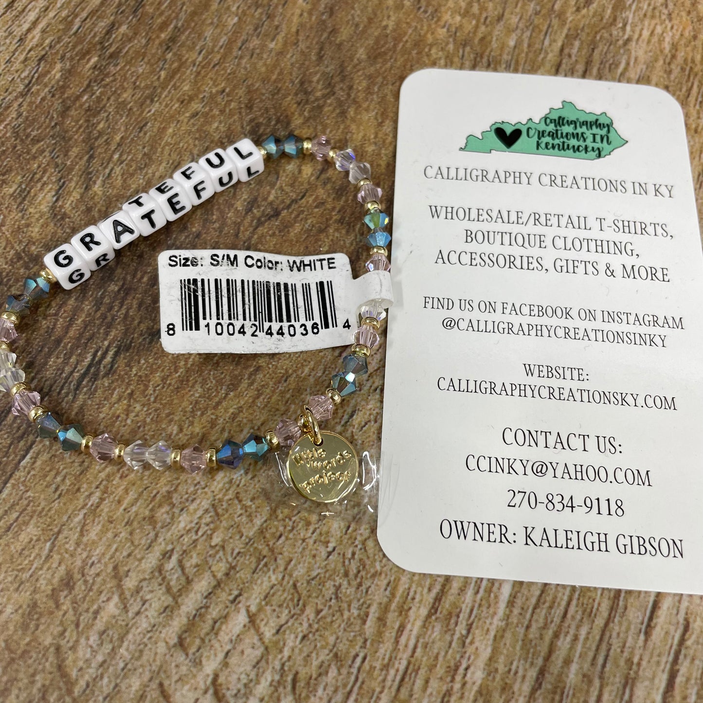Arrow / Grateful Little Words Project Beaded Bracelet