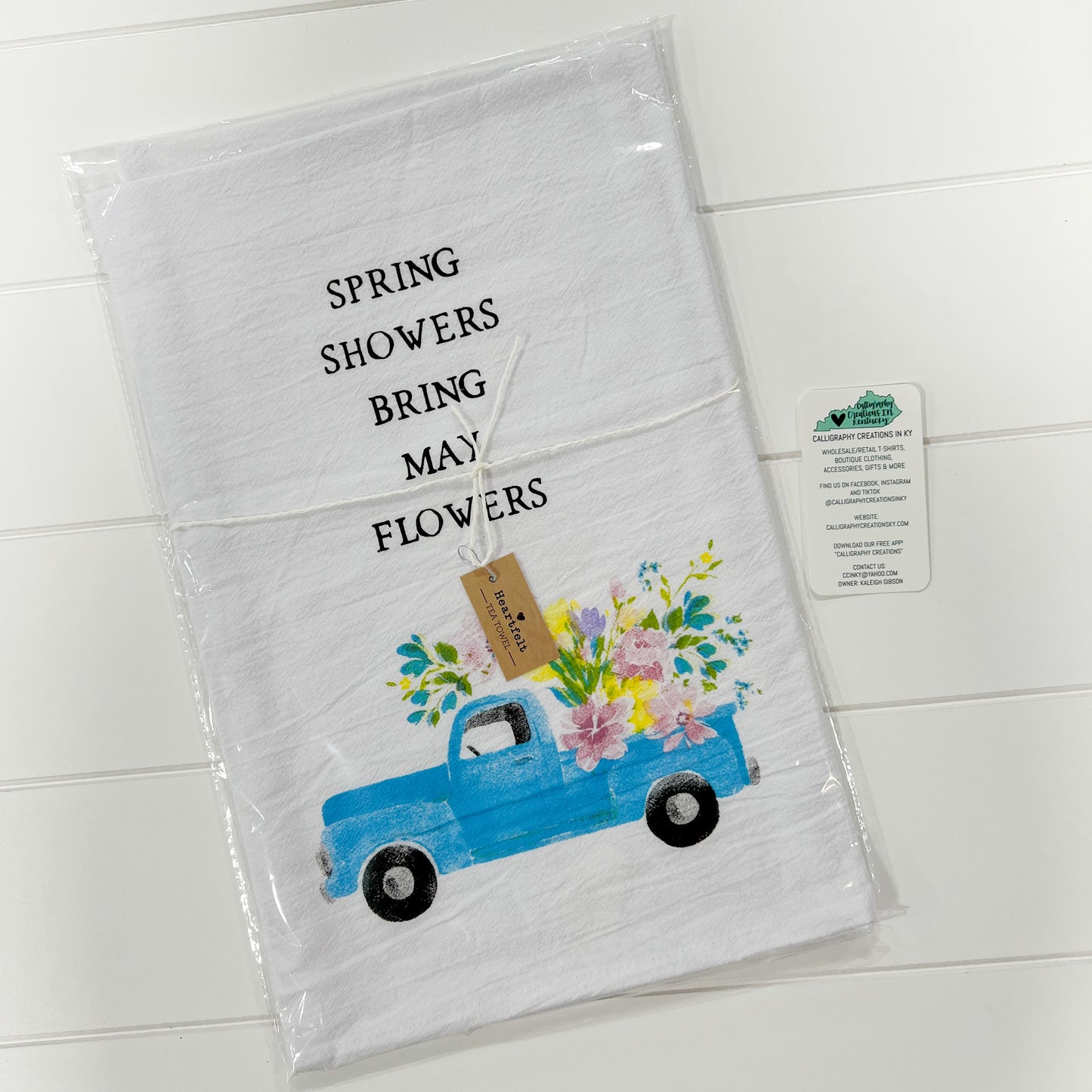 Spring Flowers Tea Towel