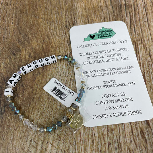 I Am Enough / Social Light Little Words Project Beaded Bracelet