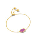 Kendra Scott Elaina Delicate Chain Bracelet  - Gold Mulberry Drusy