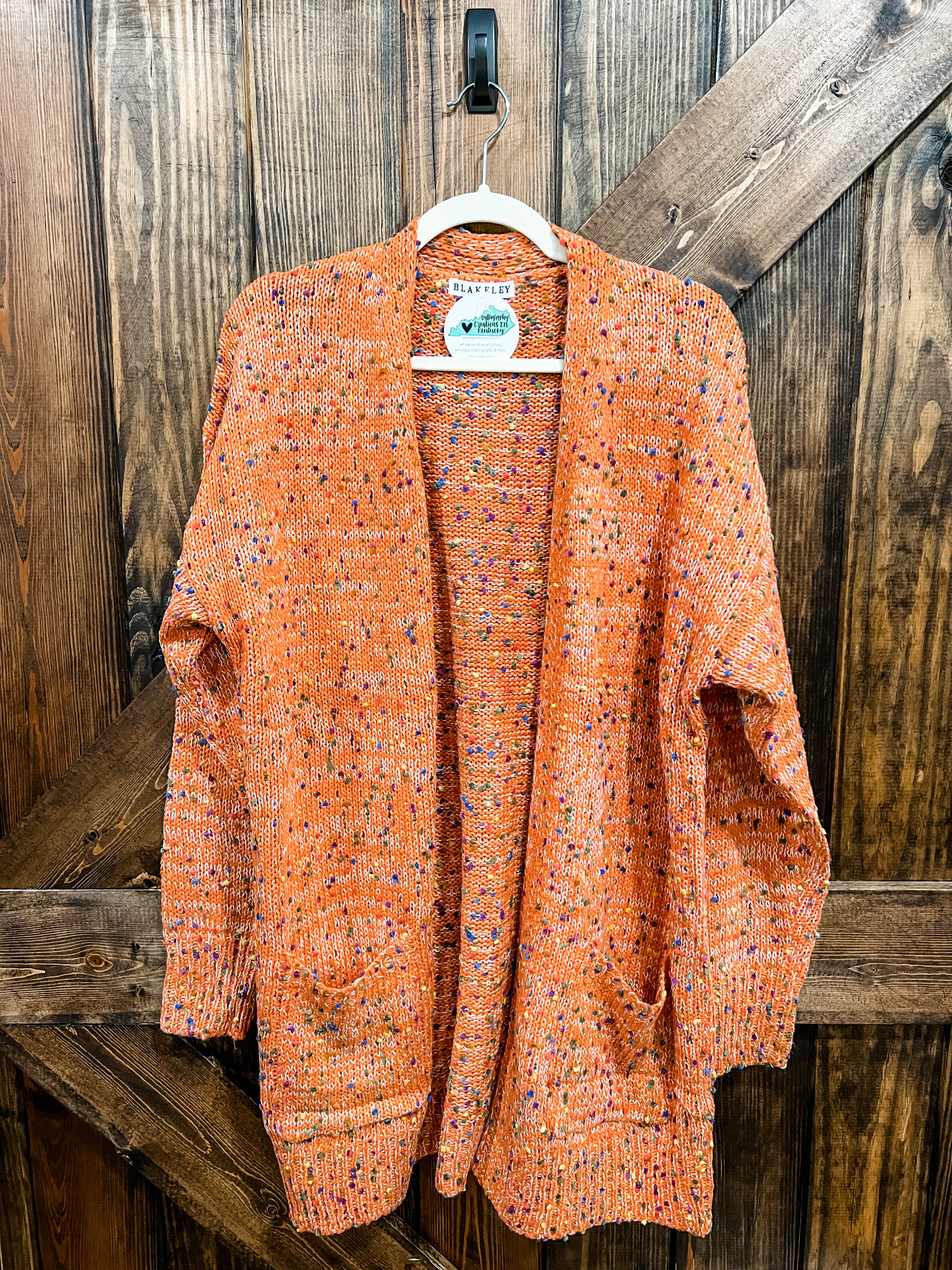 Confetti cardigan top