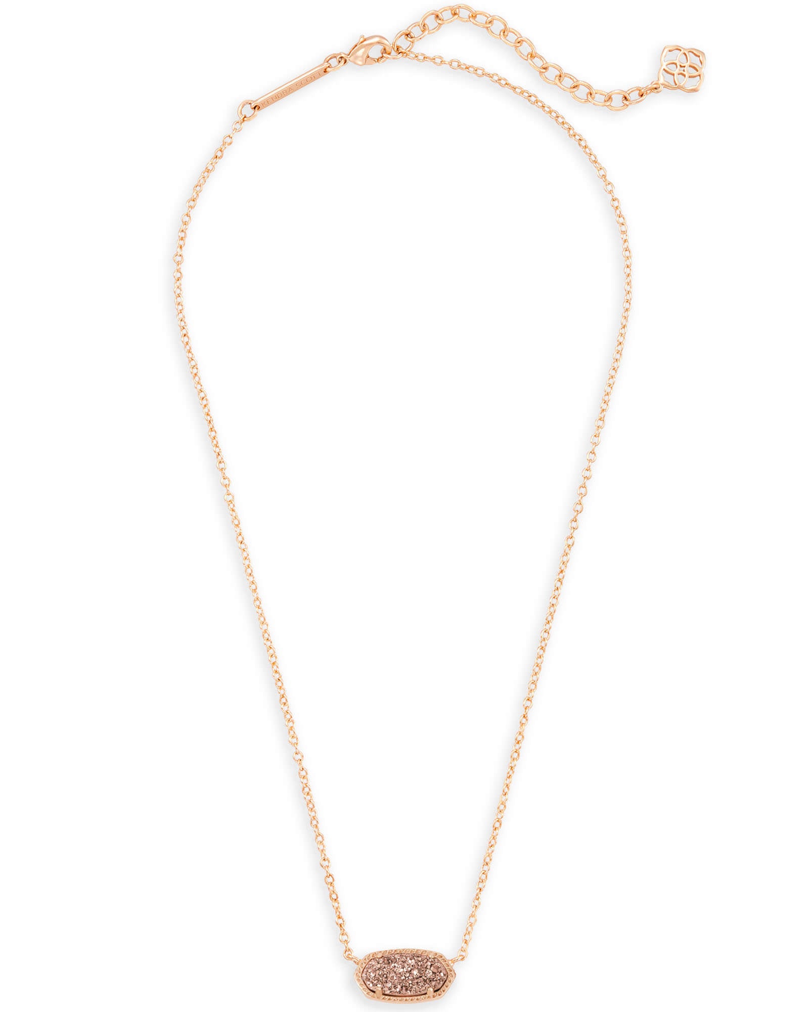 Kendra Scott Elisa Pendant Necklace - Rose Gold Rose Gold Drusy