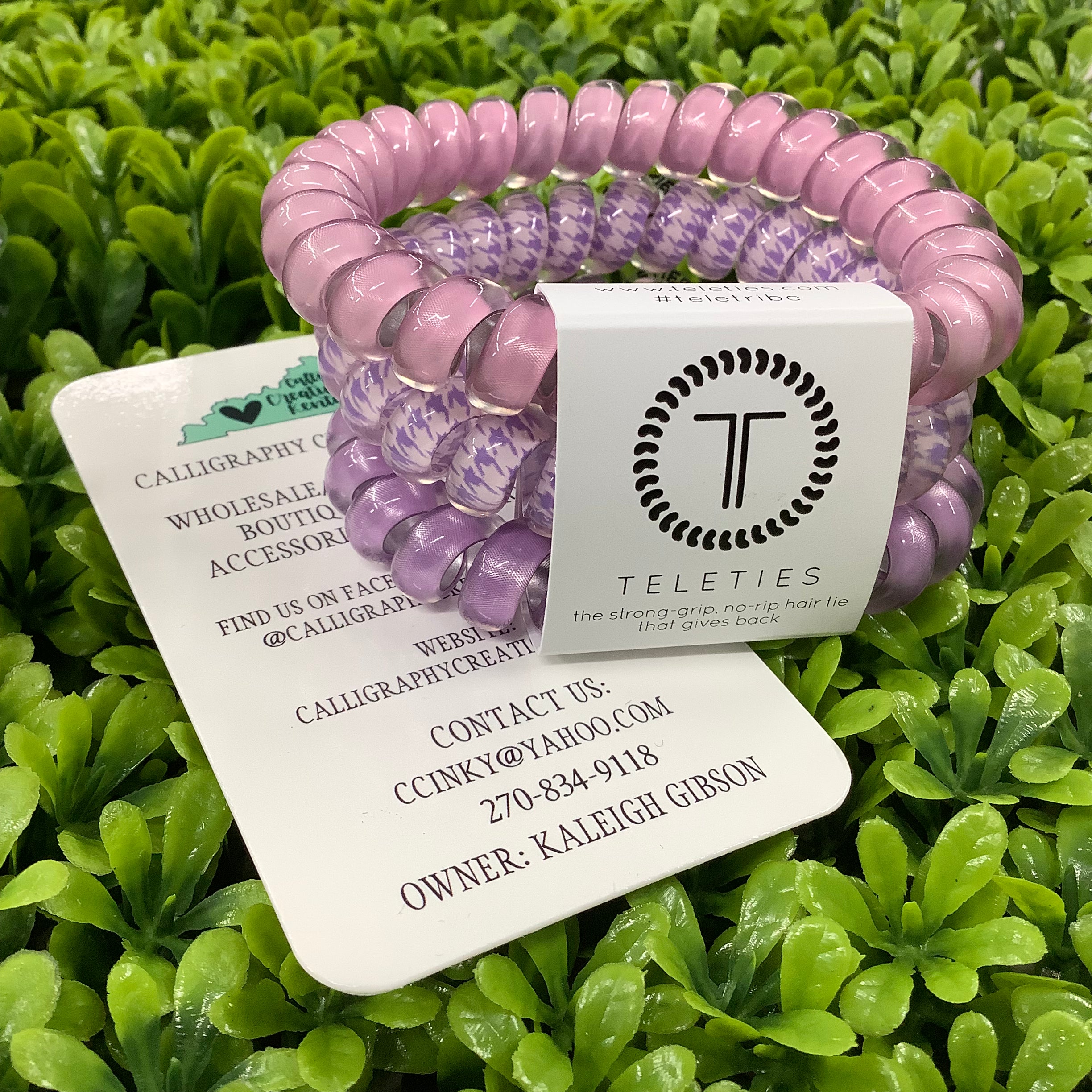 Pink Thistle Teleties-3 pack