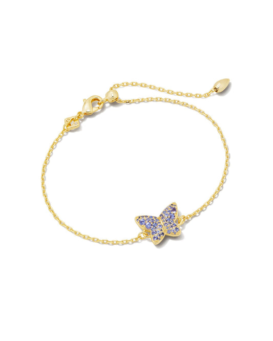 Kendra Scott Lillia Crystal Delicate Chain Bracelet  - Gold Violet Crystal