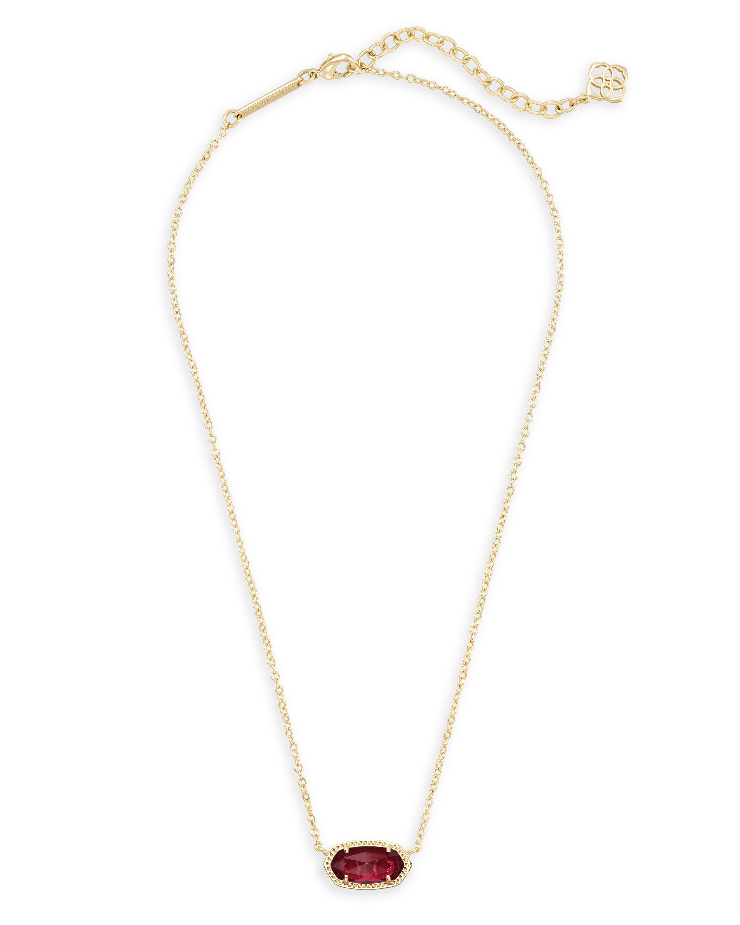 Kendra Scott Elisa Pendant Necklace - Gold Clear Berry