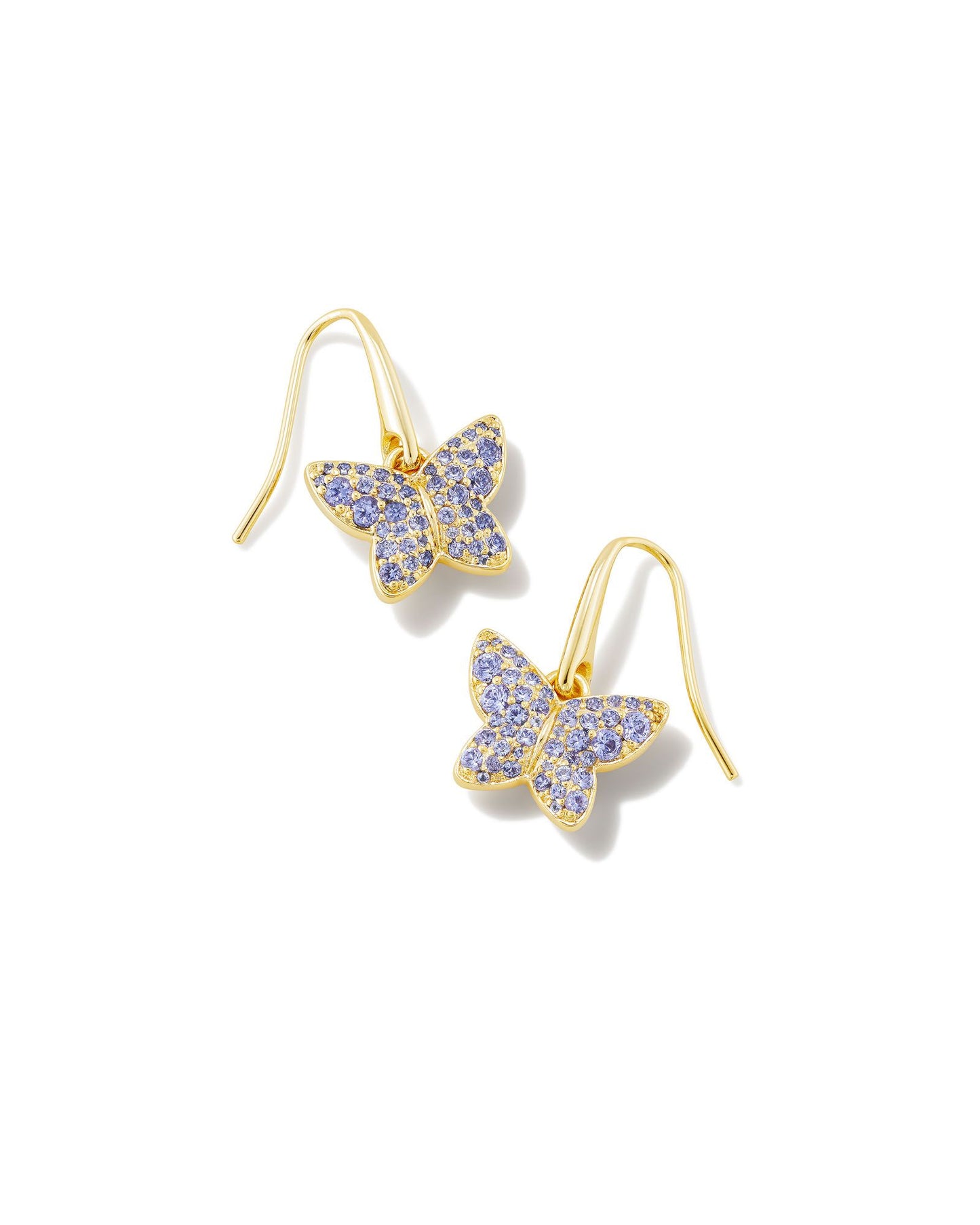 Kendra Scott Lillia Crystal Drop Earrings - Gold Violet Crystal