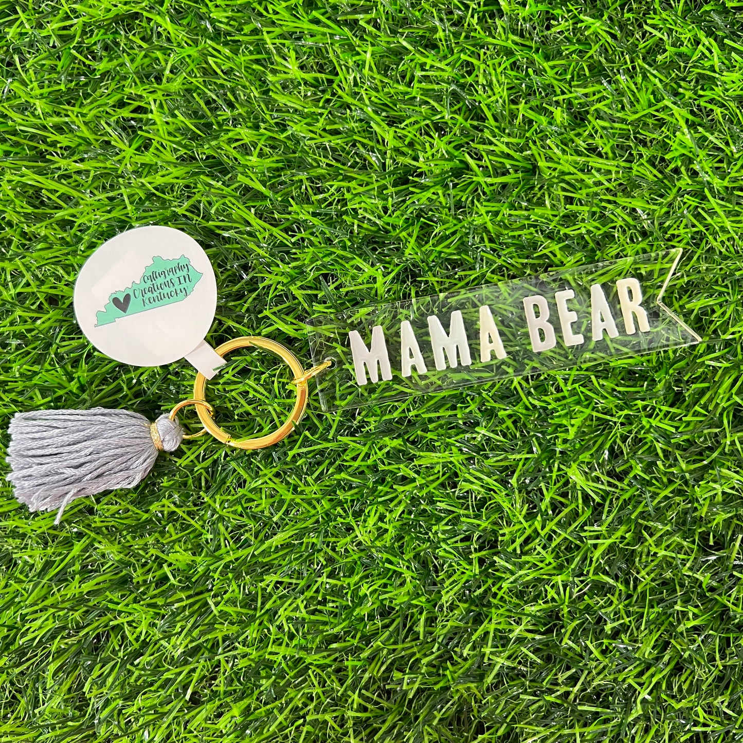 Acrylic Mama Bear Keychain