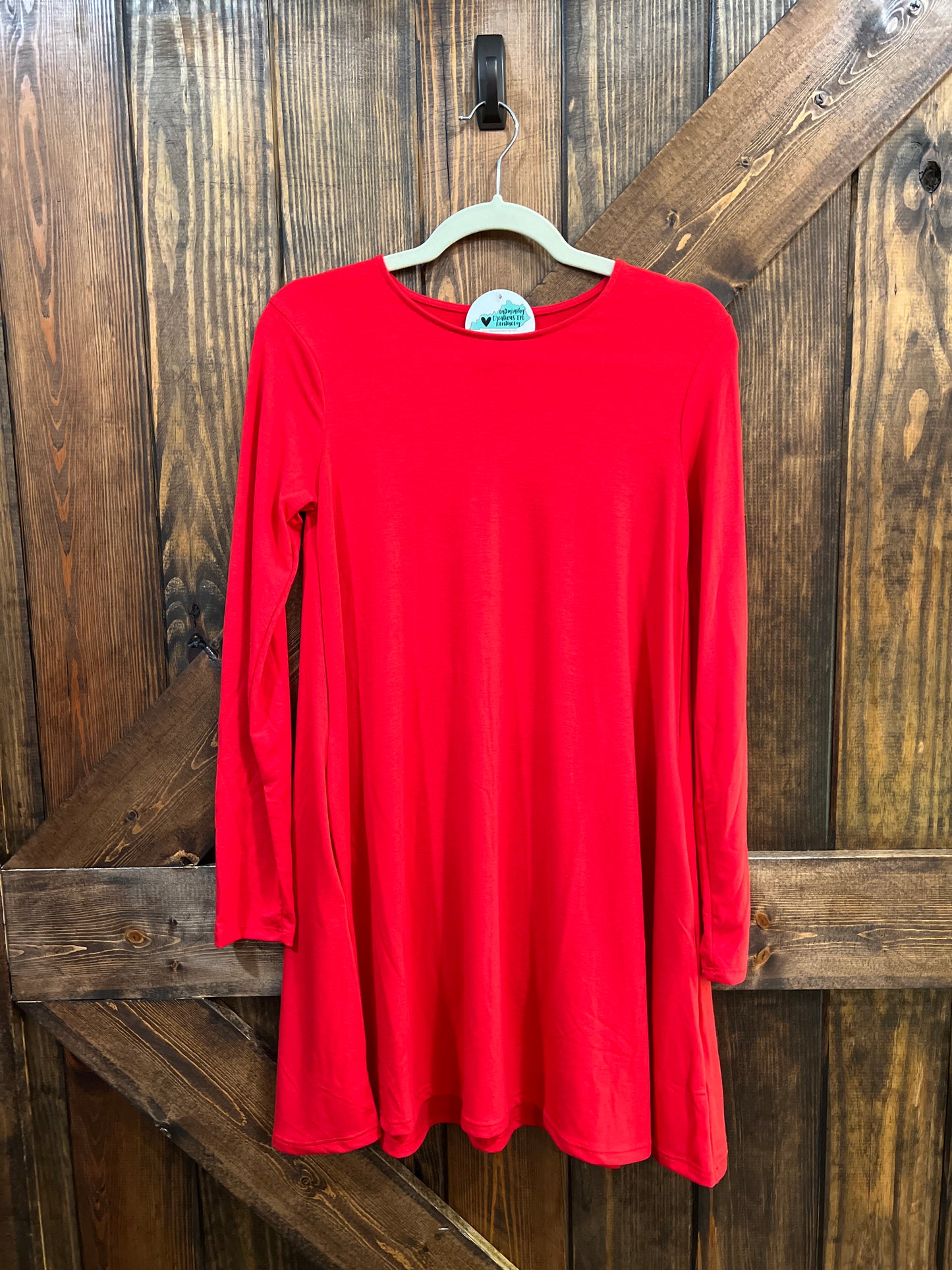 Classic Red Long Sleeve Tunic